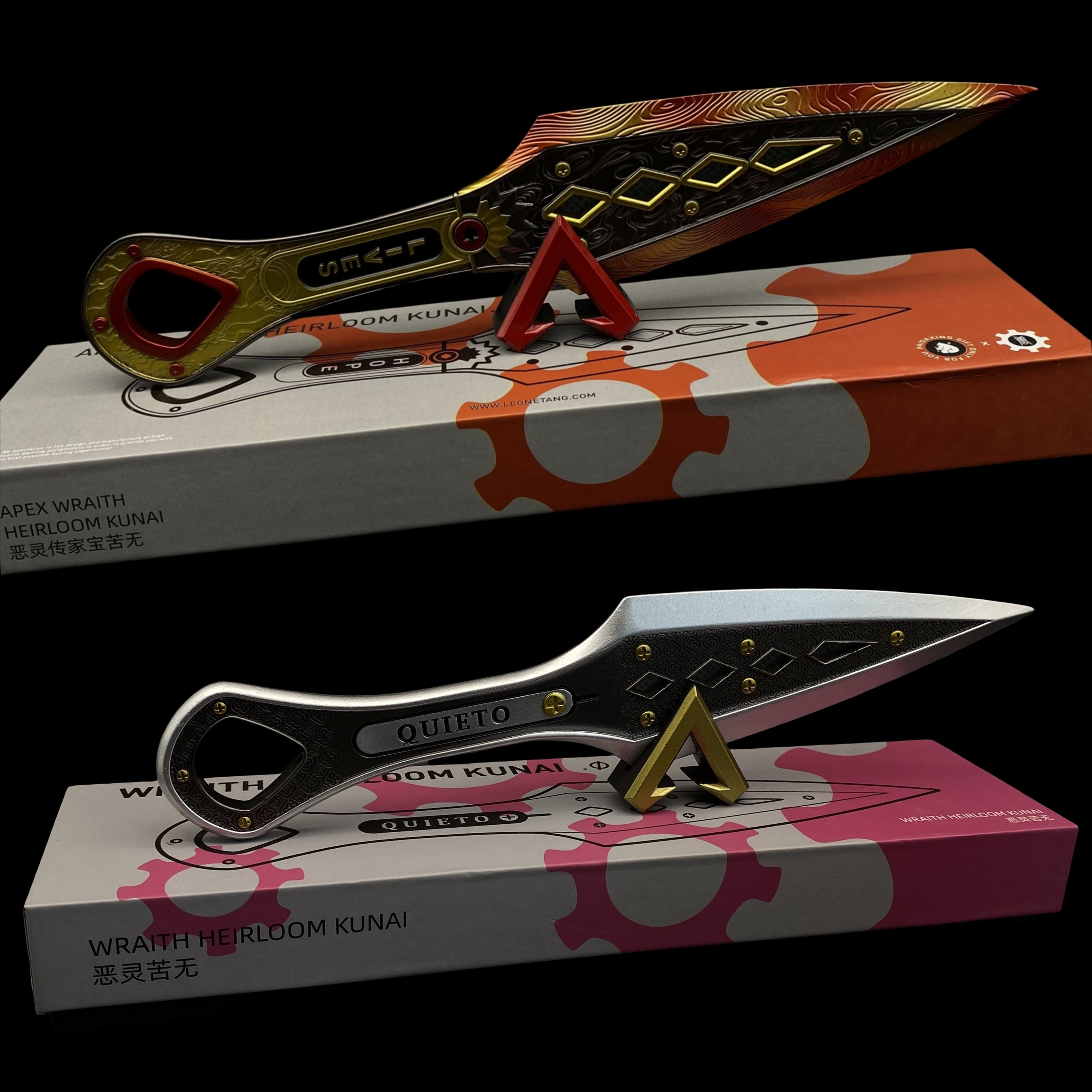 The Most Accurate Wraith Kunai 1:1 Scale Metal Wraith Heirloom 2 Kunai & Holder - Tophatter Daily Deals