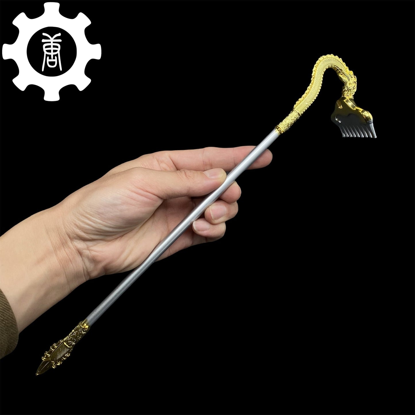 Black Myth: Wukong Metal Weapons Miniature Collections 30CM Nine-Tooth Spike-Rake - Tophatter Daily Deals