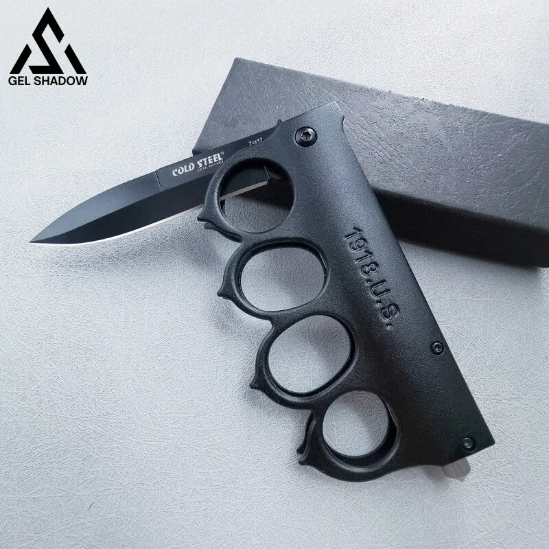 WWI 1918 Trench Knife Folder Spring Assist Knuckle Knife-GS38 Pocket Knives - Tophatter Daily Deals