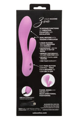 Contour Zoie Pink Flexible Dual Massager with 10 Vibration Functions and Silicone Design > Vibrators > Ladies > Rabbit - Tophatter Daily Deals