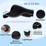 Sports Sun Visor, Lightweight Packable Adjustable Visor Hat for Tennis, Golf and Running Hats - Tophatter Daily Deals
