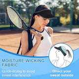 Sports Sun Visor, Lightweight Packable Adjustable Visor Hat for Tennis, Golf and Running Black Hats - Tophatter Daily Deals