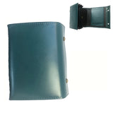 Compact Accordion Trifold Leather Wallet with Snap Coin Pocket Teal Handbags & Wallets - Tophatter Daily Deals