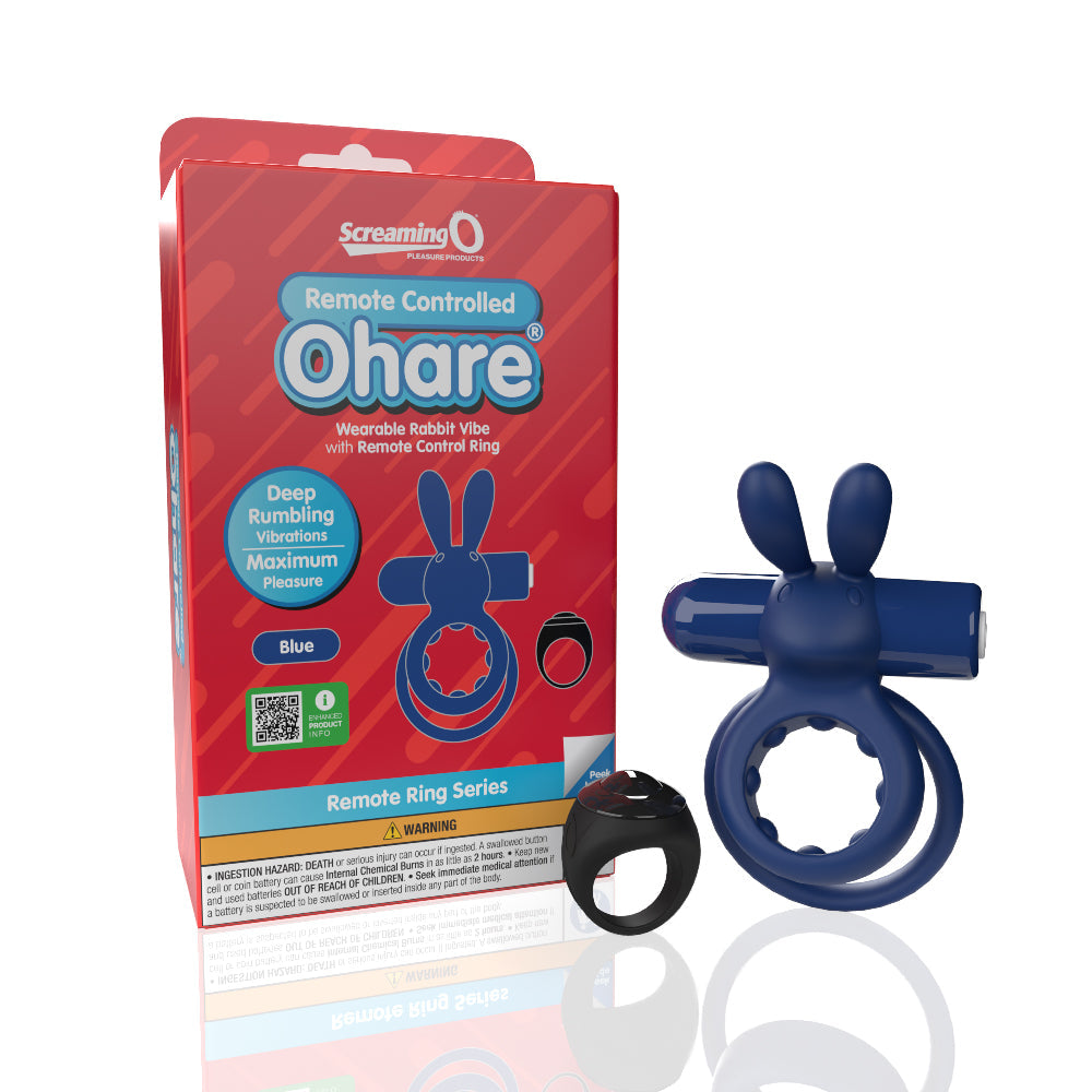 Ohare Remote Control (Blue) – Waterproof Rechargeable Wearable Rabbit Vibrator with Double-Ring Design > Sex Toys > Couples Toys - Tophatter Daily Deals