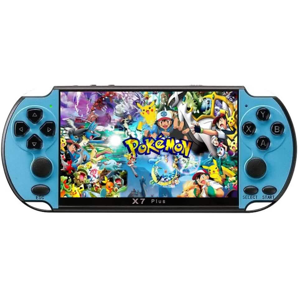 X7Plus Dual Joystick Portable Handheld Game Console Blue Video Games & Consoles - Tophatter Daily Deals