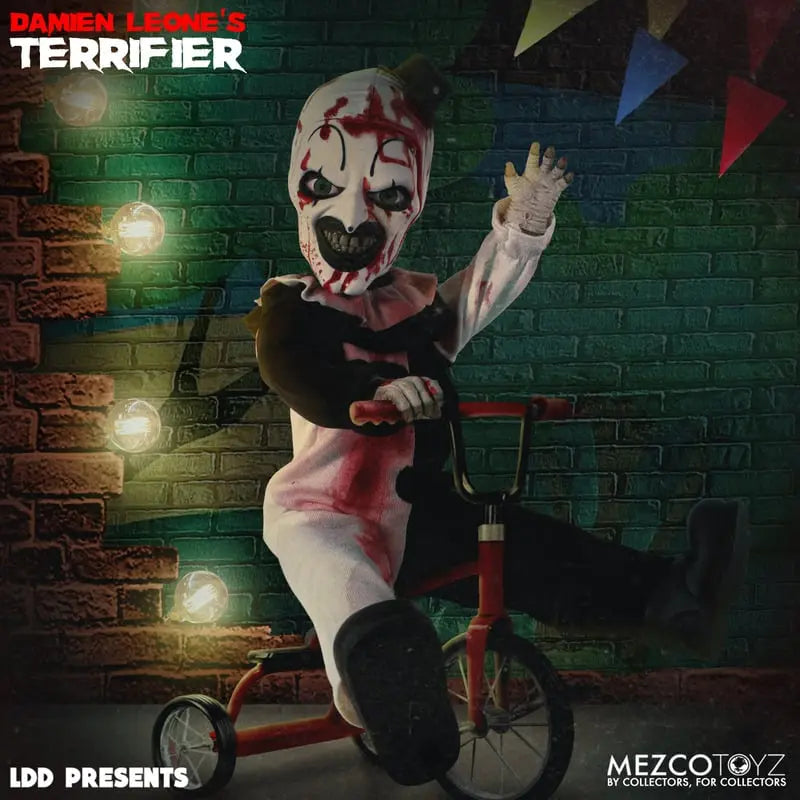 Terrifier - Living Dead Dolls Presents Art The Clown (Blood Spattered) Collectible Doll - Tophatter Daily Deals