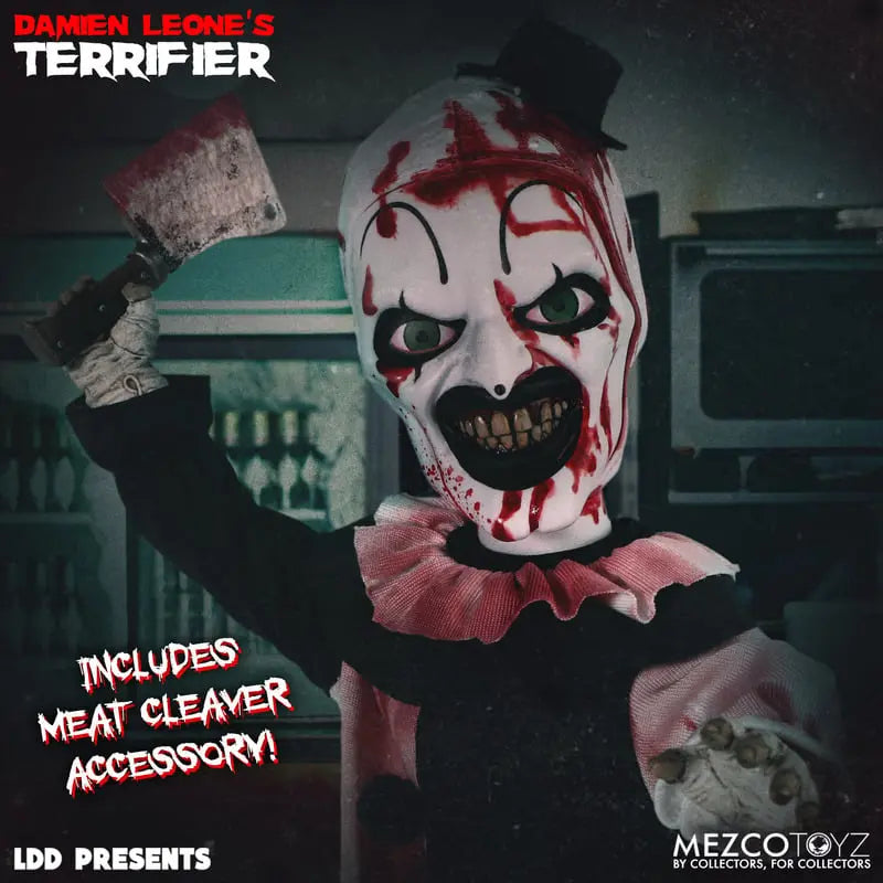 Terrifier - Living Dead Dolls Presents Art The Clown (Blood Spattered) Collectible Doll - Tophatter Daily Deals