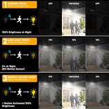 2-Pack: Solar Security Light with Remote, 416 LED 5 Head Motion Sensor Flood Light