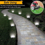 8-Pack: Solar Ground Lights, Stainless Steel In-Ground Disk Pathway Lights Solar Outdoor Lights - Tophatter Daily Deals