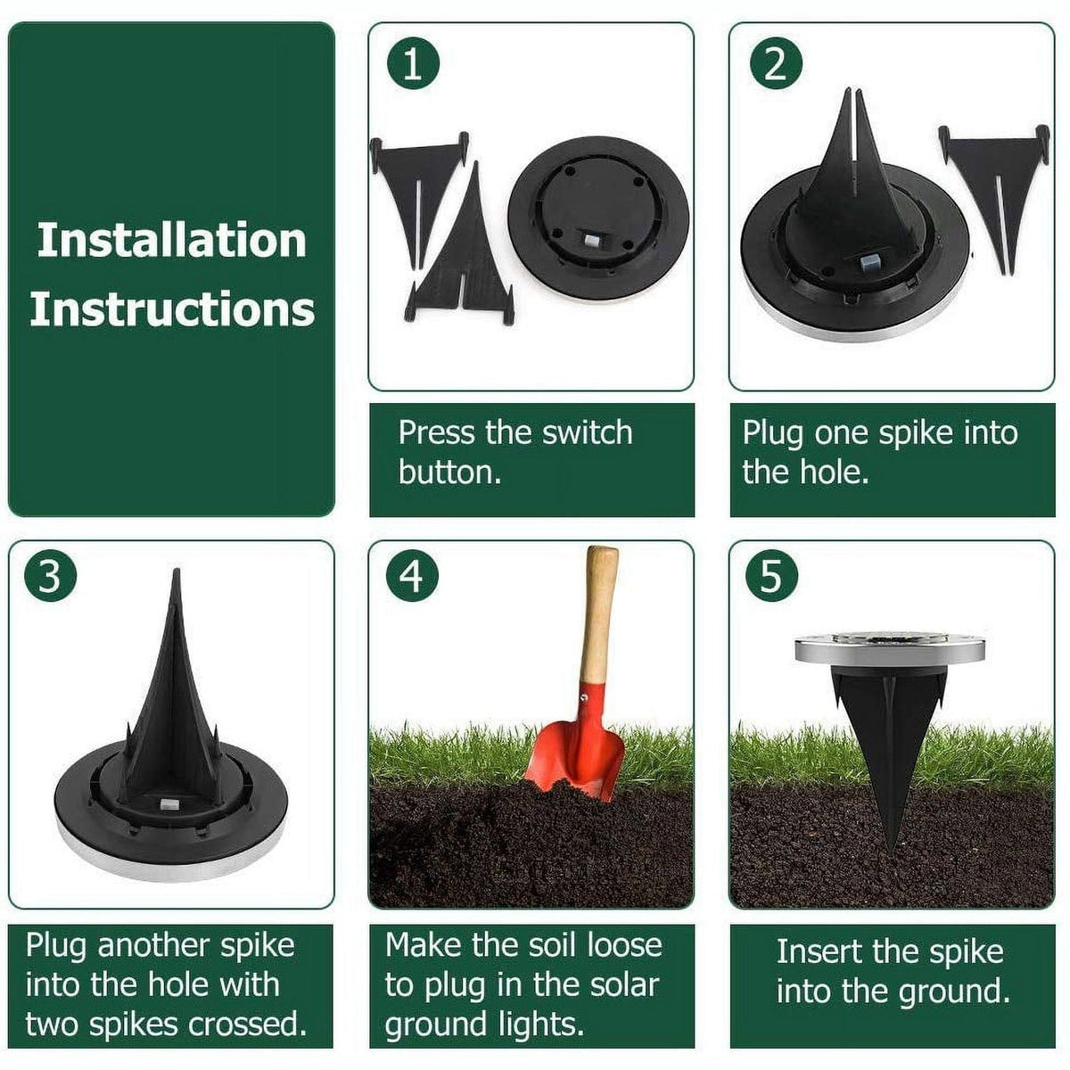 8-Pack: Solar Ground Lights, Stainless Steel In-Ground Disk Pathway Lights Solar Outdoor Lights - Tophatter Daily Deals