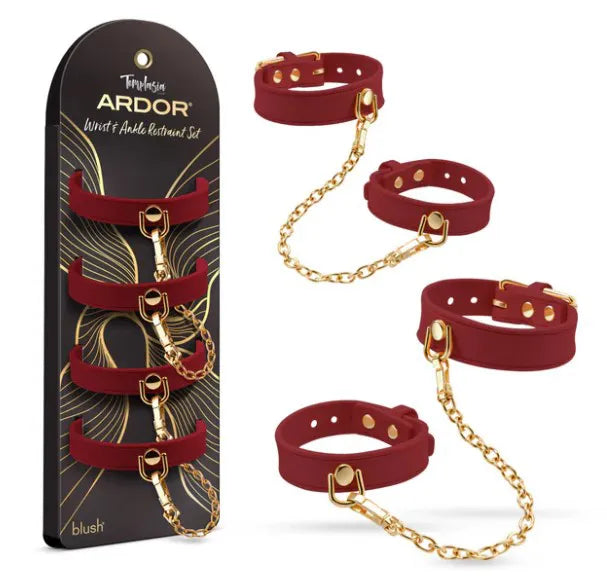 Temptasia Ardor – Silicone Wrist and Ankle Restraints Set > Bondage Gear > Restraints - Tophatter Daily Deals