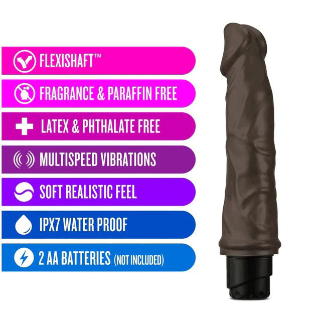 Dr Skin Vibe 6 (Chocolate) – Realistic 9 Inch Vibrating Dildo > Vibrators > Realistic Vibrators - Tophatter Daily Deals