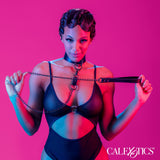 Euphoria Collection Collar With Chain Leash Black Velvet and Vegan Leather > Bondage Gear > Collars & Leashes - Tophatter Daily Deals