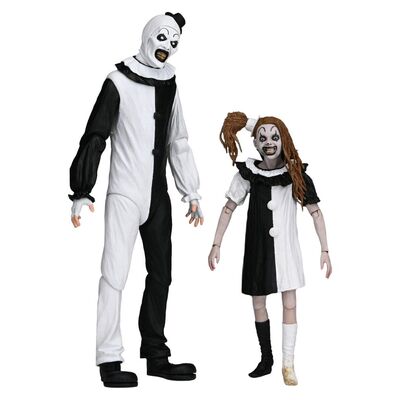 Terrifier 2 – Ultimate Art the Clown & Little Pale Girl 2-Pack Action Figure - Tophatter Daily Deals