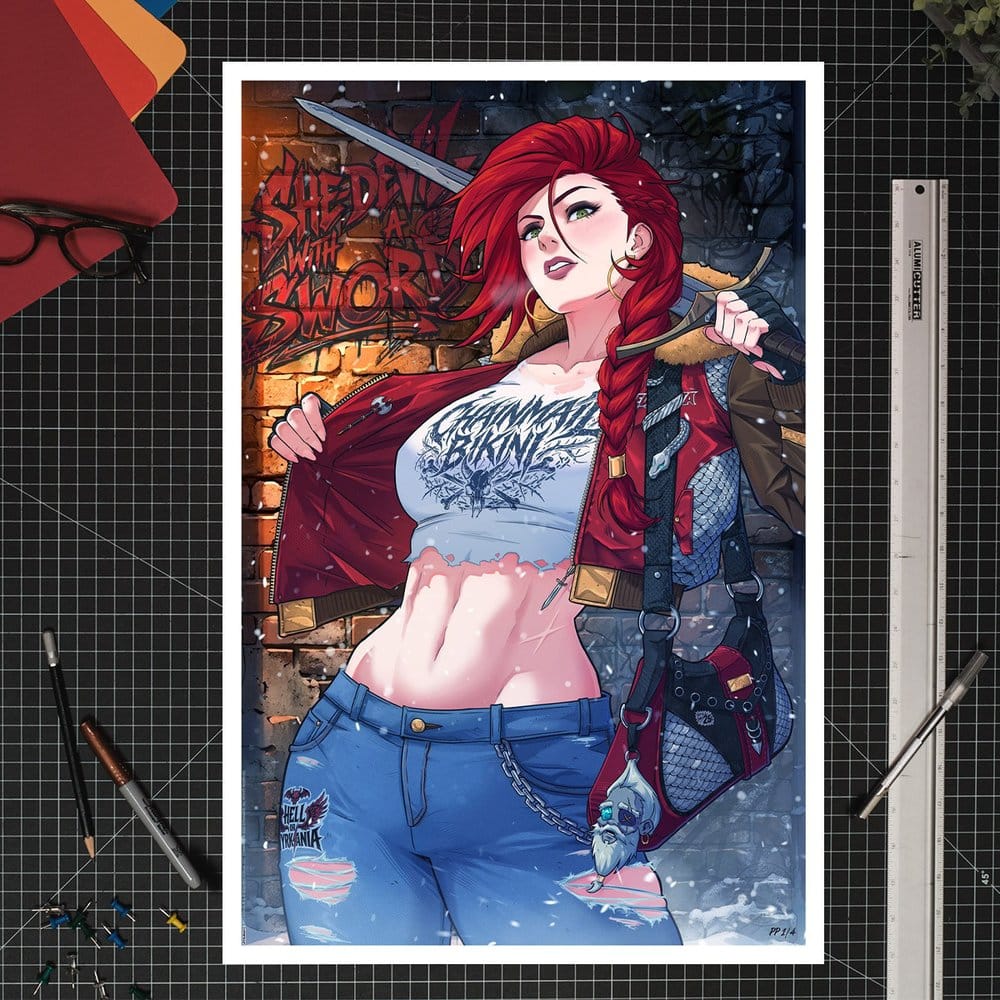 Red Sonja - Limited Edition Official Dynamite Fine Art Print Fine Art Print - Tophatter Daily Deals
