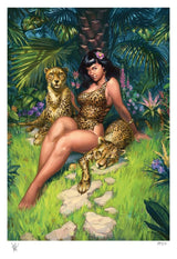 Jungle Bettie - Limited Edition Official Bettie Page Fine Art Print Fine Art Print - Tophatter Daily Deals