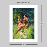 Jungle Bettie - Limited Edition Official Bettie Page Fine Art Print Fine Art Print - Tophatter Daily Deals