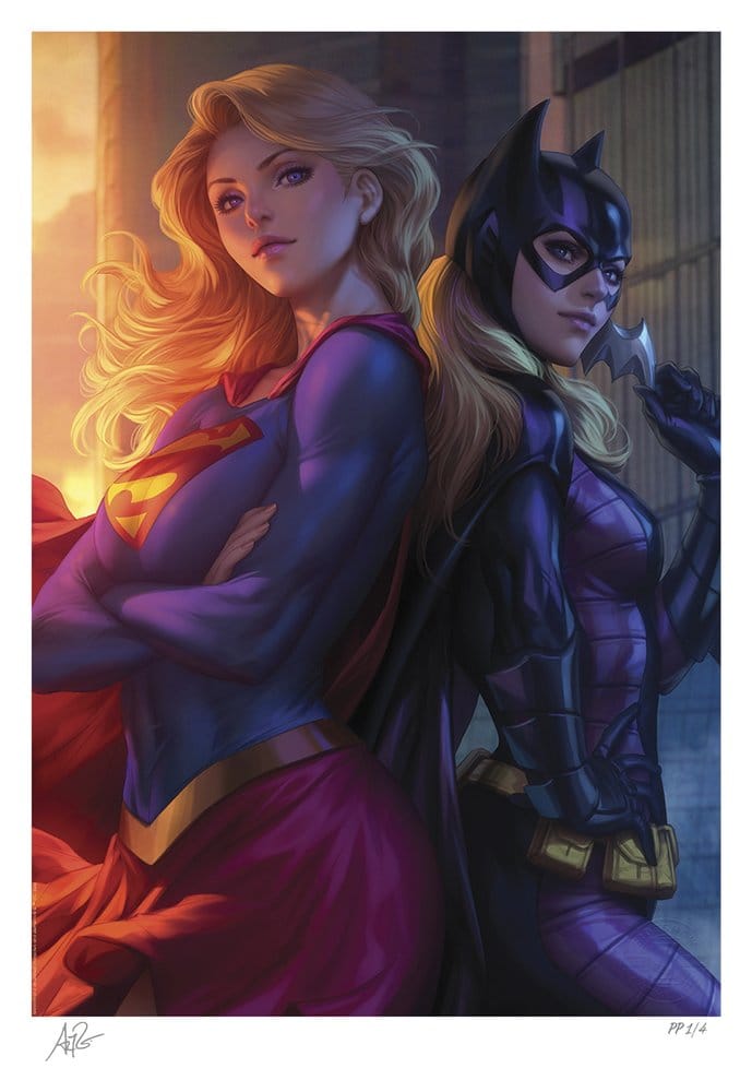 Supergirl & Batgirl World's Finest #1 - Limited Edition Official DC Comics Fine Art Print Fine Art Print - Tophatter Daily Deals