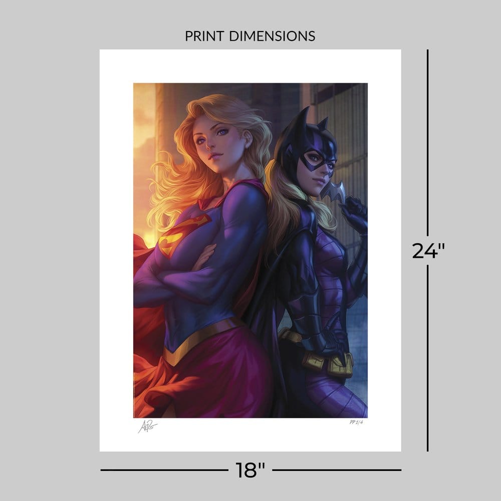 Supergirl & Batgirl World's Finest #1 - Limited Edition Official DC Comics Fine Art Print Fine Art Print - Tophatter Daily Deals
