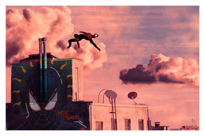 Miles Morales - Official Marvel Fine Art Print Fine Art Print - Tophatter Daily Deals