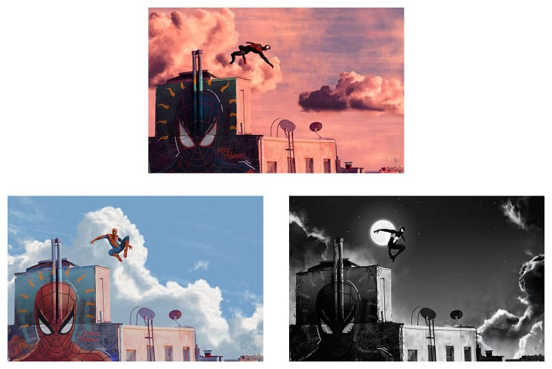 Spider-Man - Official Marvel Comics Fine Art Print Triple Set Fine Art Print - Tophatter Daily Deals