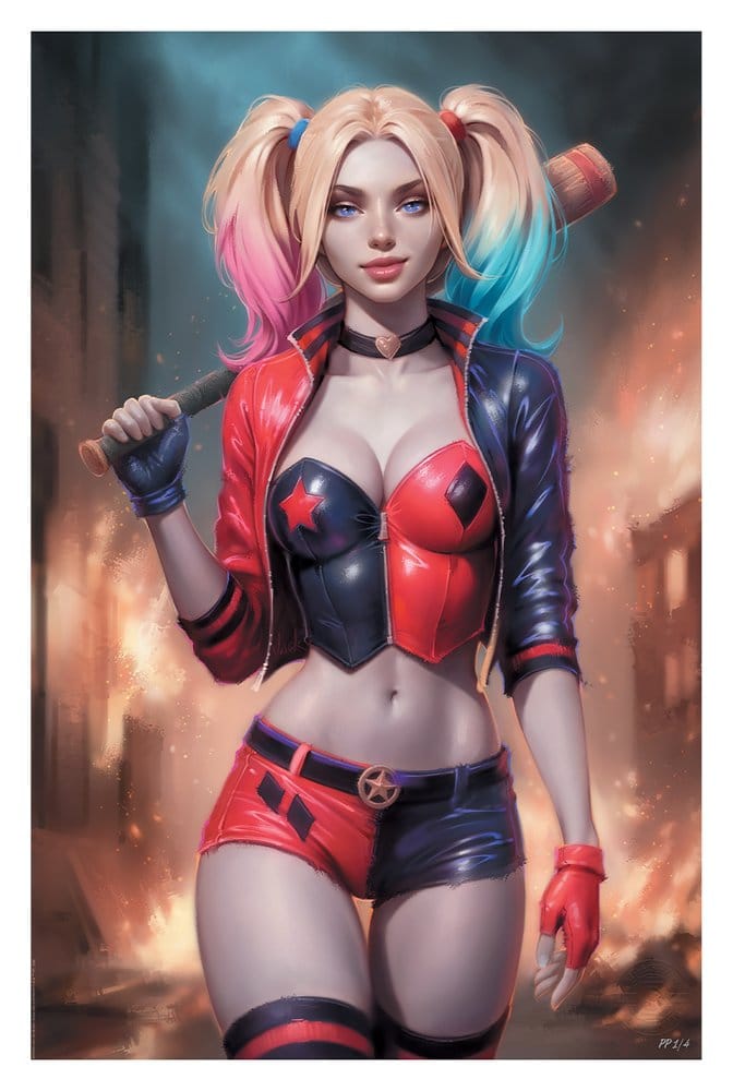 DC Comics – Harley Quinn Fine Art Print by Will Jack, Unframed | Sideshow Fine Art Print - Tophatter Daily Deals