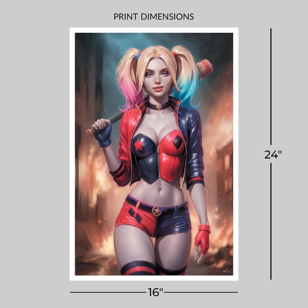 DC Comics – Harley Quinn Fine Art Print by Will Jack, Unframed | Sideshow Fine Art Print - Tophatter Daily Deals