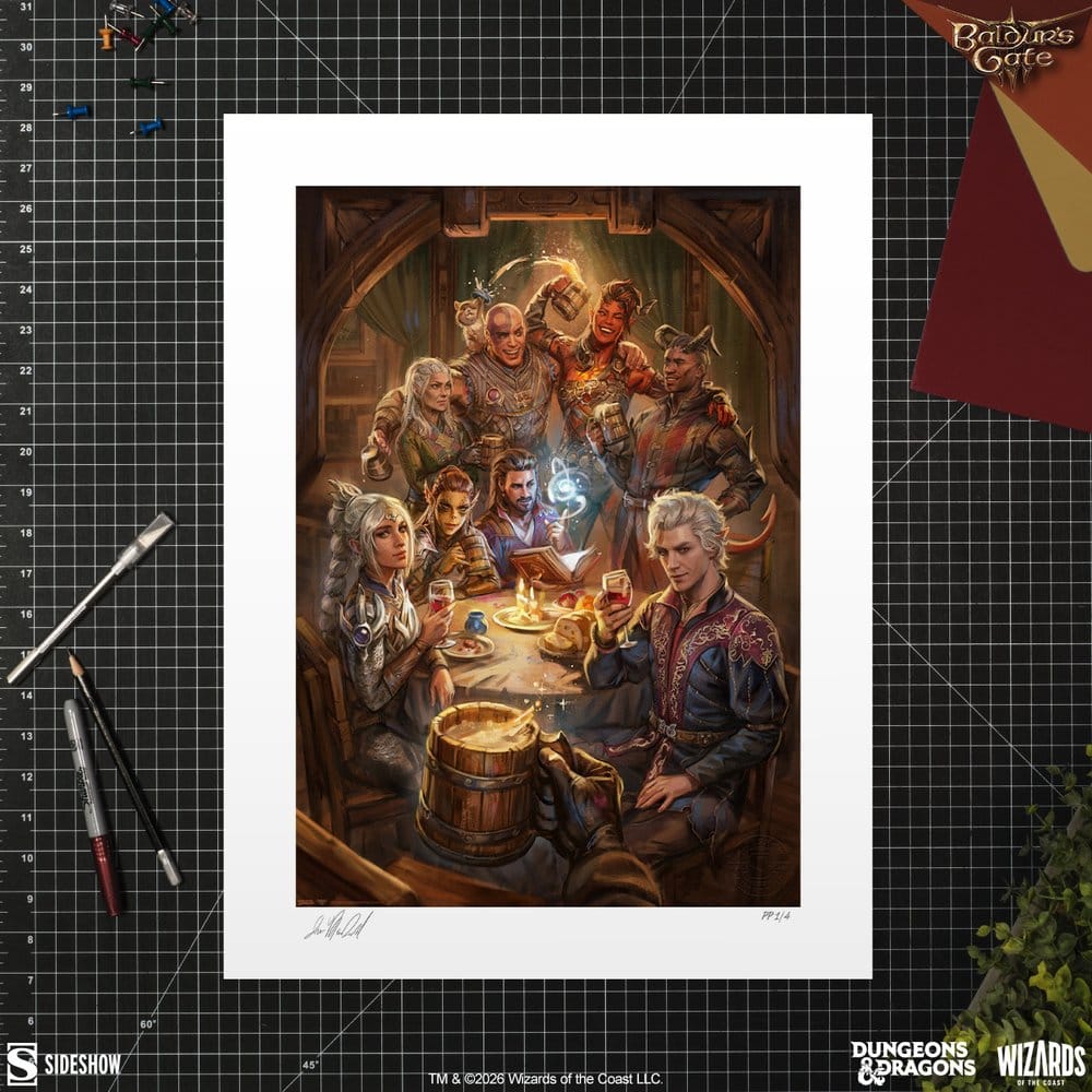 The Elfsong Tavern - Limited Edition Official Baldur's Gate III Fine Art Print Fine Art Print - Tophatter Daily Deals