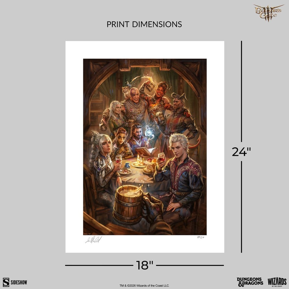 The Elfsong Tavern - Limited Edition Official Baldur's Gate III Fine Art Print Fine Art Print - Tophatter Daily Deals