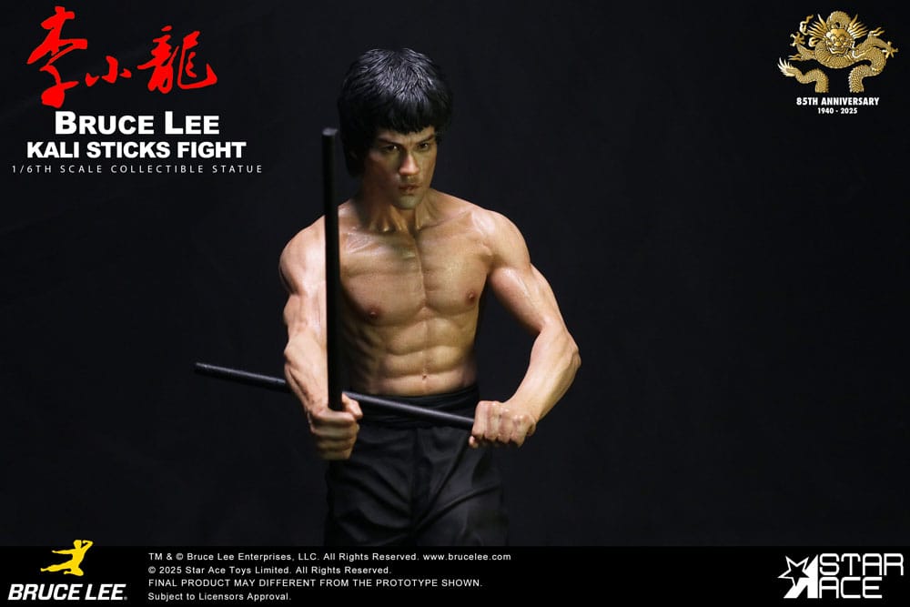 Enter the Dragon - Movie Statue Bruce Lee Kali Sticks Fight Deluxe Basement Version Statue - Tophatter Daily Deals
