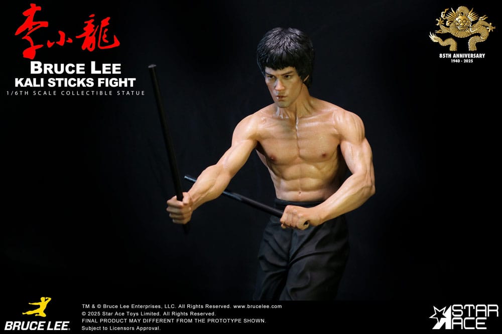 Enter the Dragon - Movie Statue Bruce Lee Kali Sticks Fight Deluxe Basement Version Statue - Tophatter Daily Deals