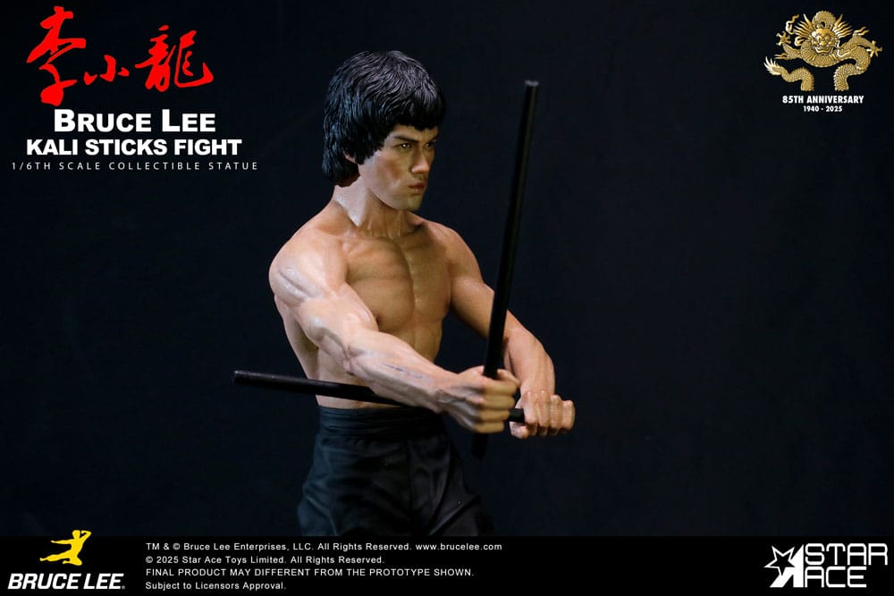Enter the Dragon - Movie Statue Bruce Lee Kali Sticks Fight Deluxe Basement Version Statue - Tophatter Daily Deals