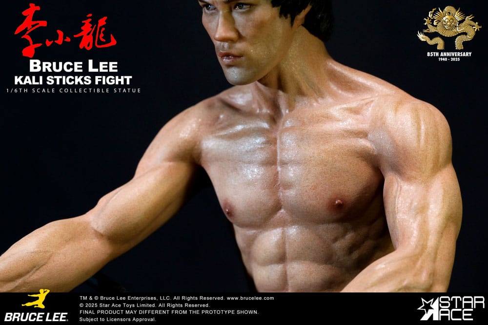 Enter the Dragon - Movie Statue Bruce Lee Kali Sticks Fight Deluxe Basement Version Statue - Tophatter Daily Deals