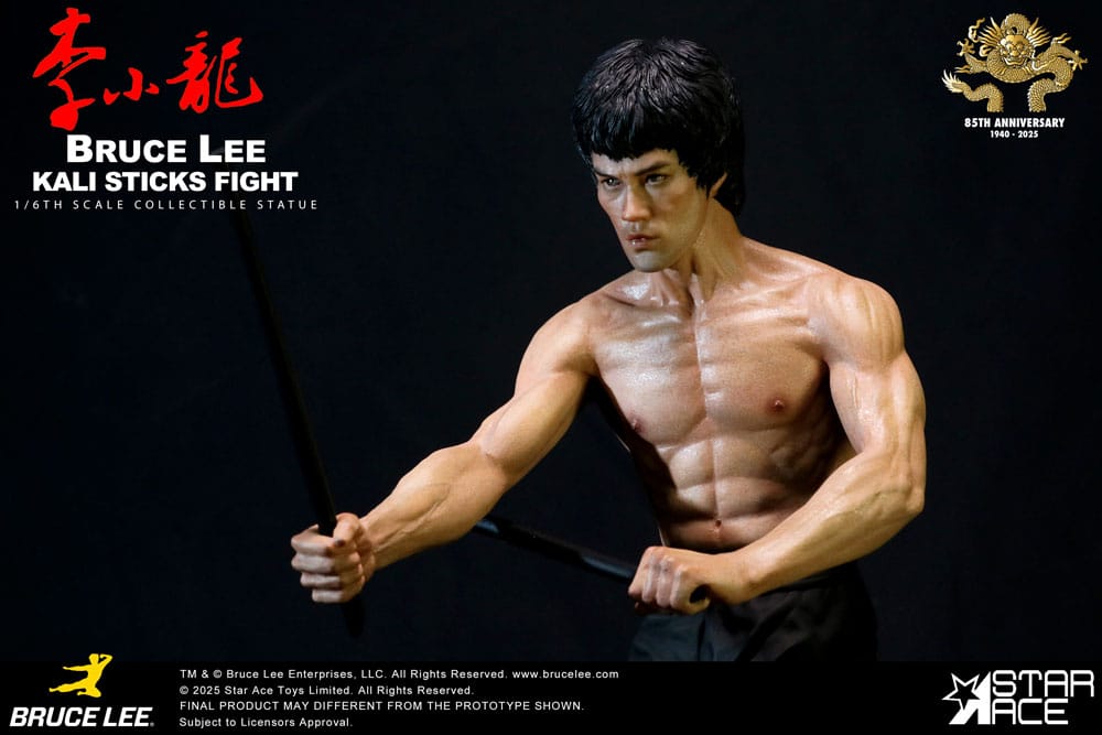 Enter the Dragon - Movie Statue Bruce Lee Kali Sticks Fight Deluxe Basement Version Statue - Tophatter Daily Deals