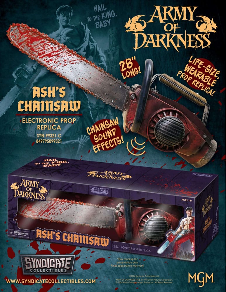 EVIL DEAD: ARMY OF DARKNESS - Officially Licensed 1:1 Ash's Chainsaw Replica Collectible Replica - Tophatter Daily Deals