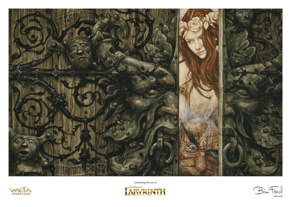 Labyrinth - Sarah and Hoggle Navigate the Labyrinth Official Weta Workshop Limited Edition Fine Art Print Fine Art Print - Tophatter Daily Deals