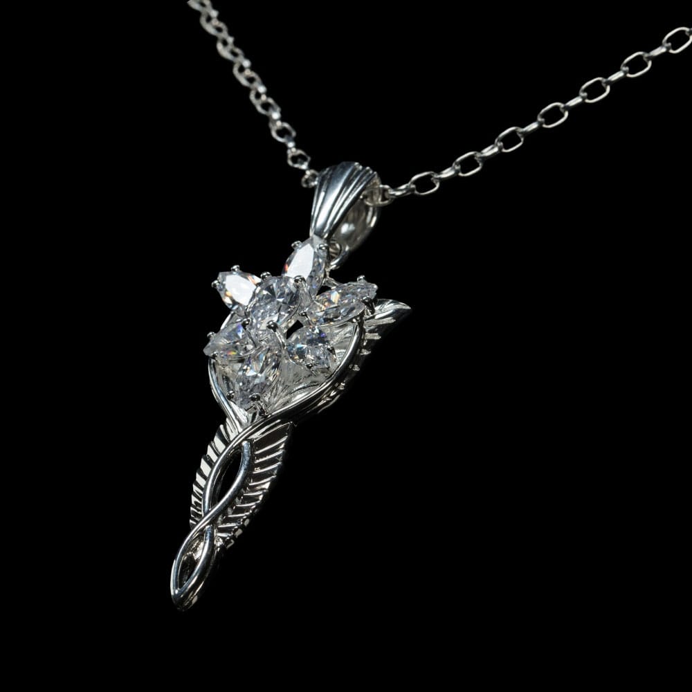 The Lord of the Rings - Official Weta Workshop Arwen Evenstar Pendant & Chain (Sterling Silver) Necklace - Tophatter Daily Deals