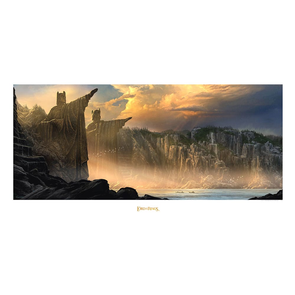 The Lord of the Rings - The Argonath: Pillars of the Kings Official Weta Workshop Fine Art Print Fine Art Print - Tophatter Daily Deals