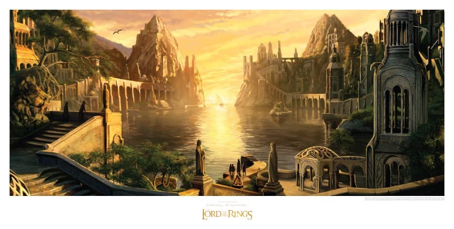 The Lord of the Rings - The Grey Havens Official Weta Workshop Fine Art Print Fine Art Print - Tophatter Daily Deals