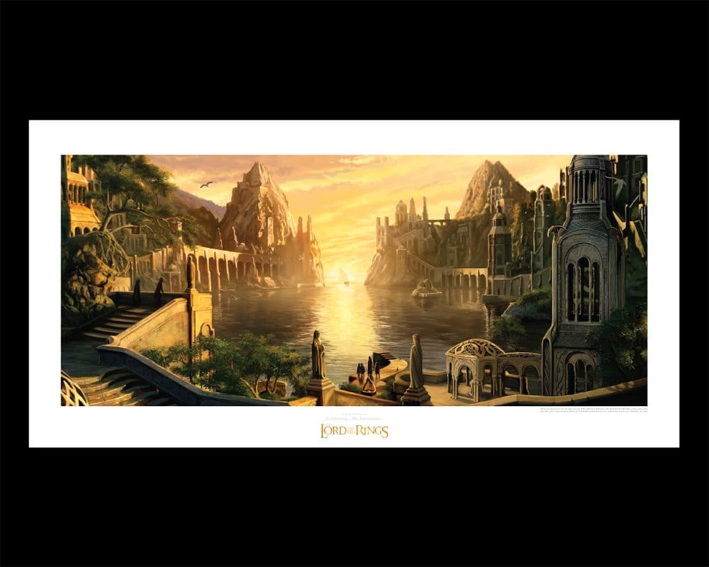 The Lord of the Rings - The Grey Havens Official Weta Workshop Fine Art Print Fine Art Print - Tophatter Daily Deals