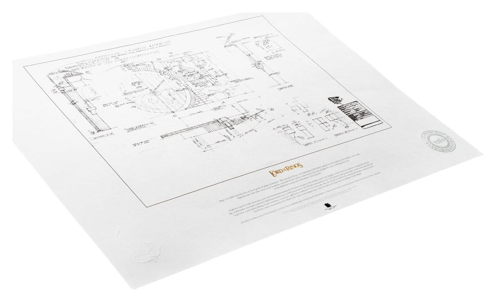 The Lord of the Rings - Bag End Blueprint Official Weta Workshop Art Print Fine Art Print - Tophatter Daily Deals