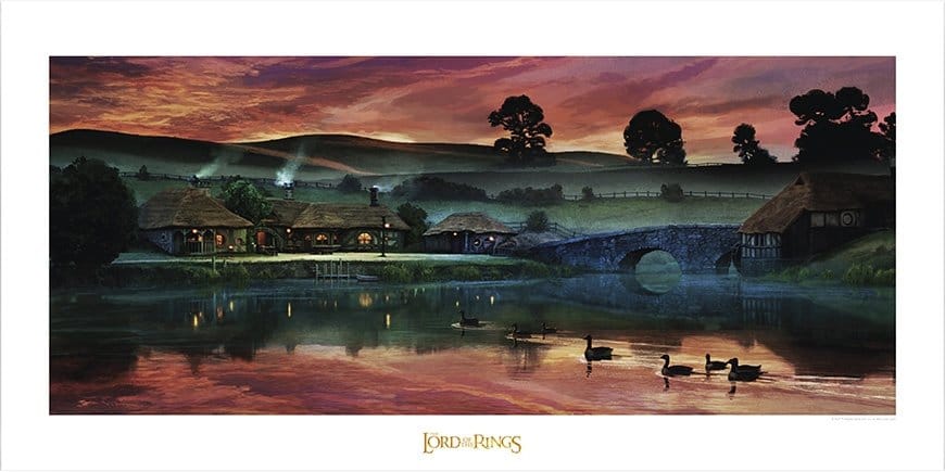 The Lord of the Rings - Return to the Green Dragon Inn Official Weta Workshop Fine Art Print Fine Art Print - Tophatter Daily Deals
