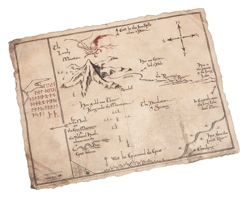 The Hobbit - Thorin's Map Official Weta Workshop Fine Art Print Fine Art Print - Tophatter Daily Deals