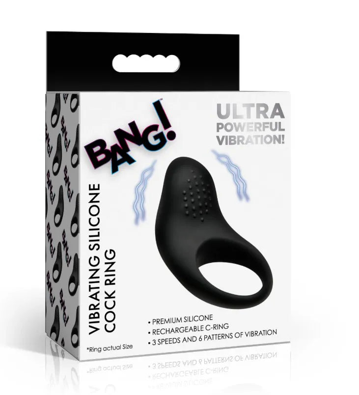 Bang! Vibrating Silicone Cock Ring – Rechargeable Couples Vibrator > Cock Ring > Vibrating - Tophatter Daily Deals