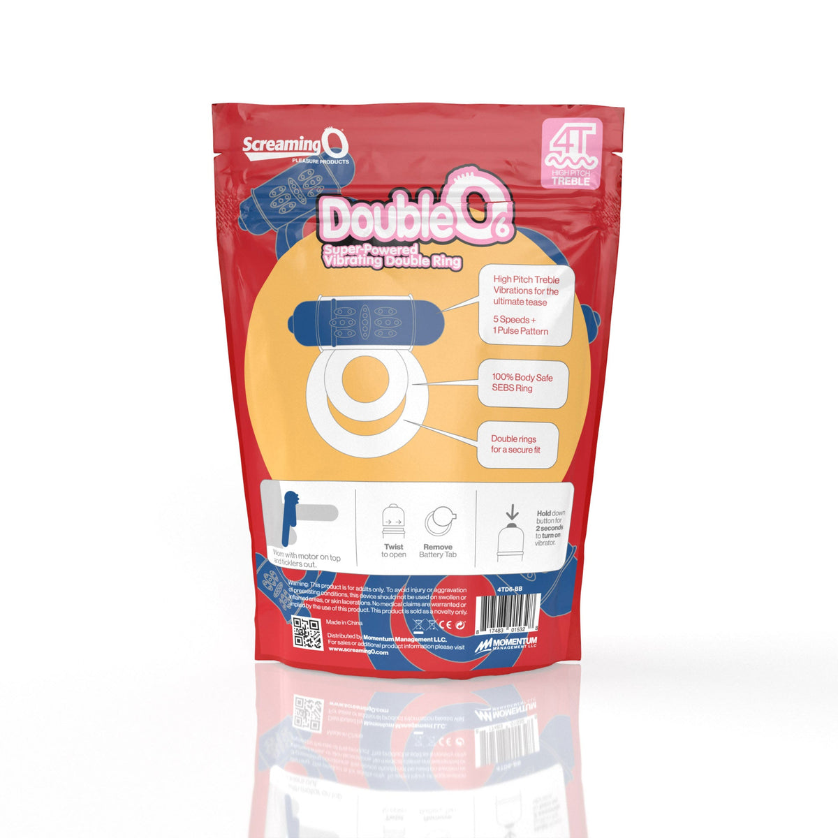 Screaming O 4T DoubleO 6 Blueberry – Super Powered Vibrating Double Ring > Cock Ring > Vibrating - Tophatter Daily Deals