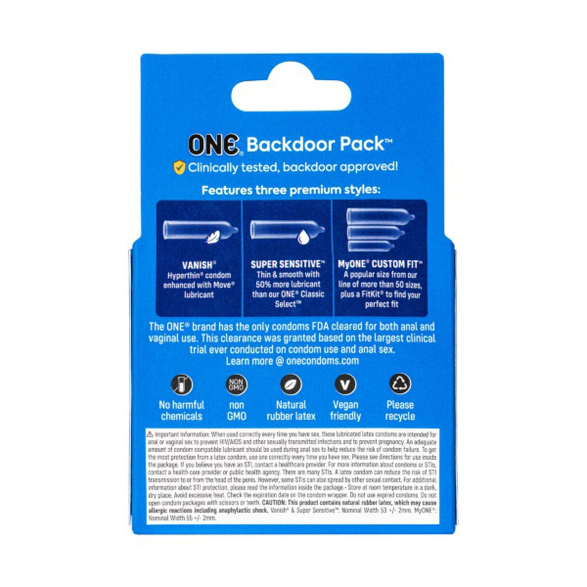 One Backdoor 3 Count Condoms > Essentials > Condoms - Tophatter Daily Deals