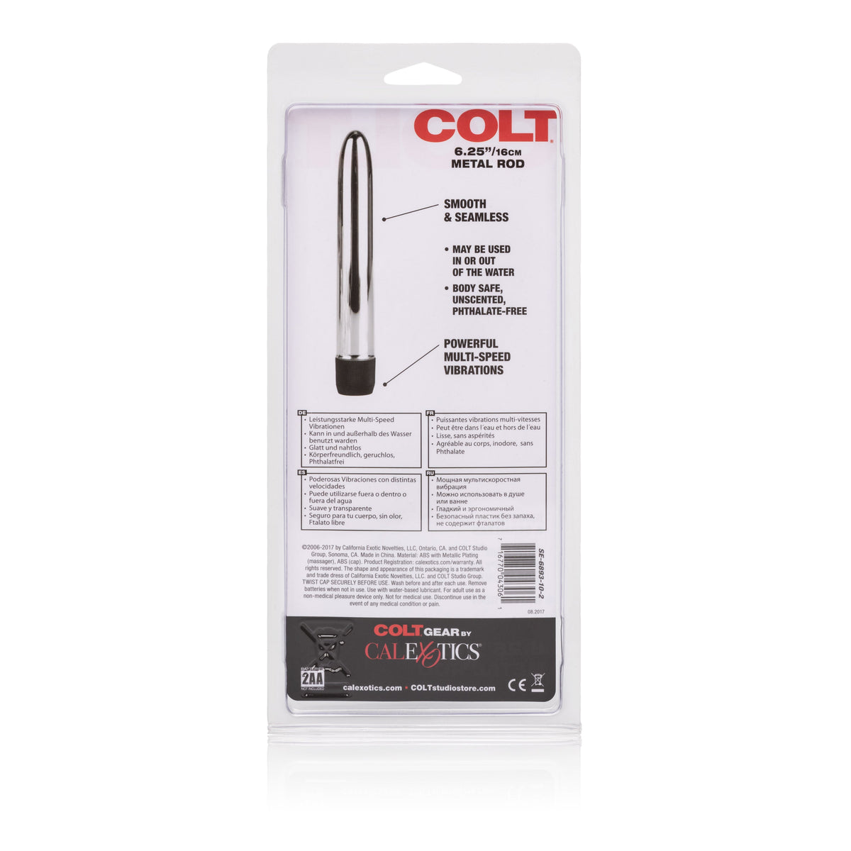 Colt Metal 6.25 Inch – Multi-Speed Silver Vibrator with Smooth Seamless Finish > Vibrators > Standard Vibrators - Tophatter Daily Deals