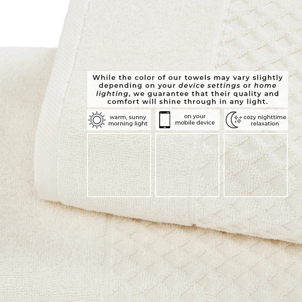 Cotton Diamond Waffle Weave Bath Towel Set - Grayson Collection Bath - Tophatter Daily Deals