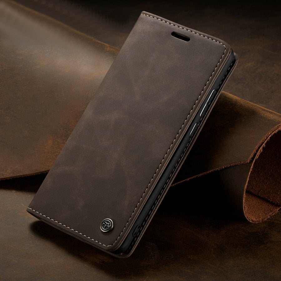 Xiaomi Mi12 Lite Retro Magnetic Wallet Leather Case Brown Xiaomi Cases - Tophatter Daily Deals