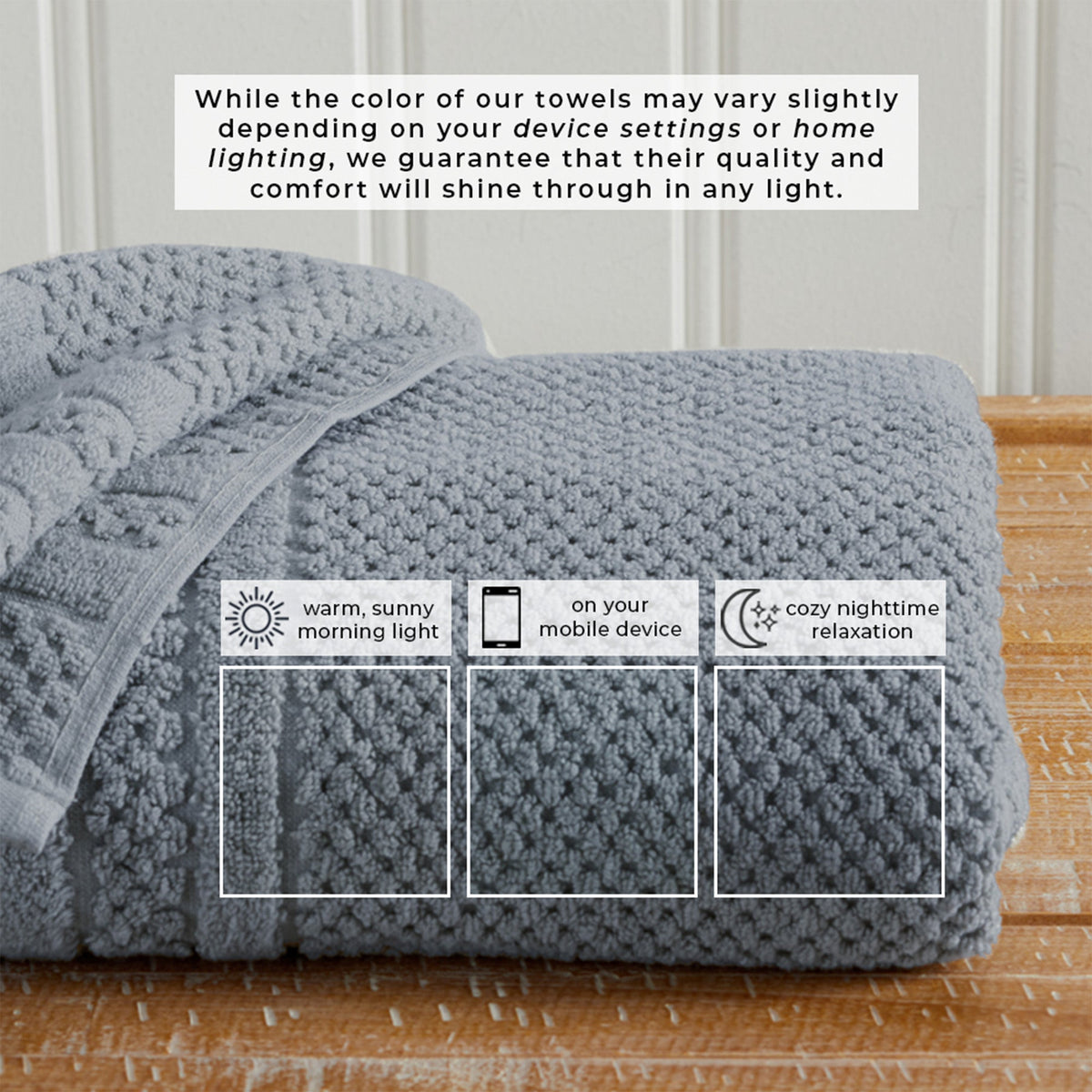 100% Cotton Checkered Jacquard Bath Towel Set - Giuliana Collection Bath - Tophatter Daily Deals